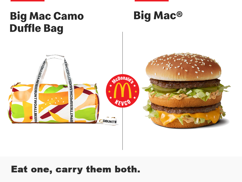 KevcoMcdonalds's tweet photo. Eat one, carry them both. Now that's a Big Mac. At Kevco McDonald's, we're passionate about customer services. It's important that you retain your style just like our iconic Big Mac.
Golden Arches Unlimited: https://t.co/jluh6gmYMX
#bigmac #dufflebag #kevco #McDonalds https://t.co/BOYyuJK0NP