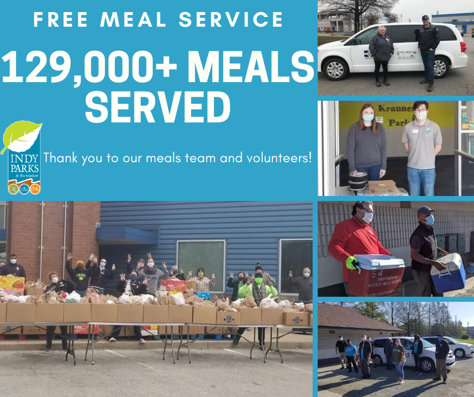 IndyParksandRec's tweet photo. Did you know that our wonderful meals team has served more than 129,000 free meals to families in Indianapolis since March 16? Help us give them a big thank you for all that they do! https://t.co/bYHewF914z