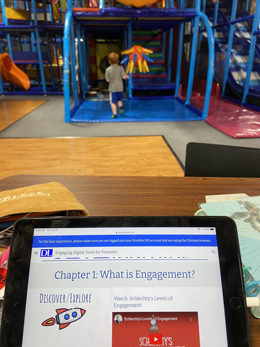 hlopezteach's tweet photo. He plays and mommy works! #indoorplaygrounds #pdtime #HumbleISD_TandL @HumbleISD_HE @HumbleISD_PL https://t.co/EmGQTWrQCg