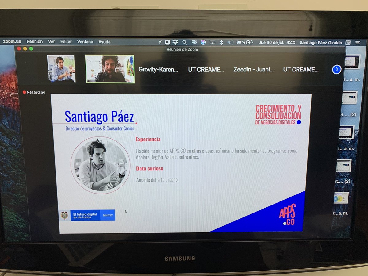 SantiagoPaezG's tweet photo. Hoy arrancamos este programa que tiene la inmensa responsabilidad de reactivar al país desde el #EmprendimientoDigital ... Hoy comenzamos @AppsCo para la región central #KickoffAPPSCO https://t.co/VaU81teJL8
