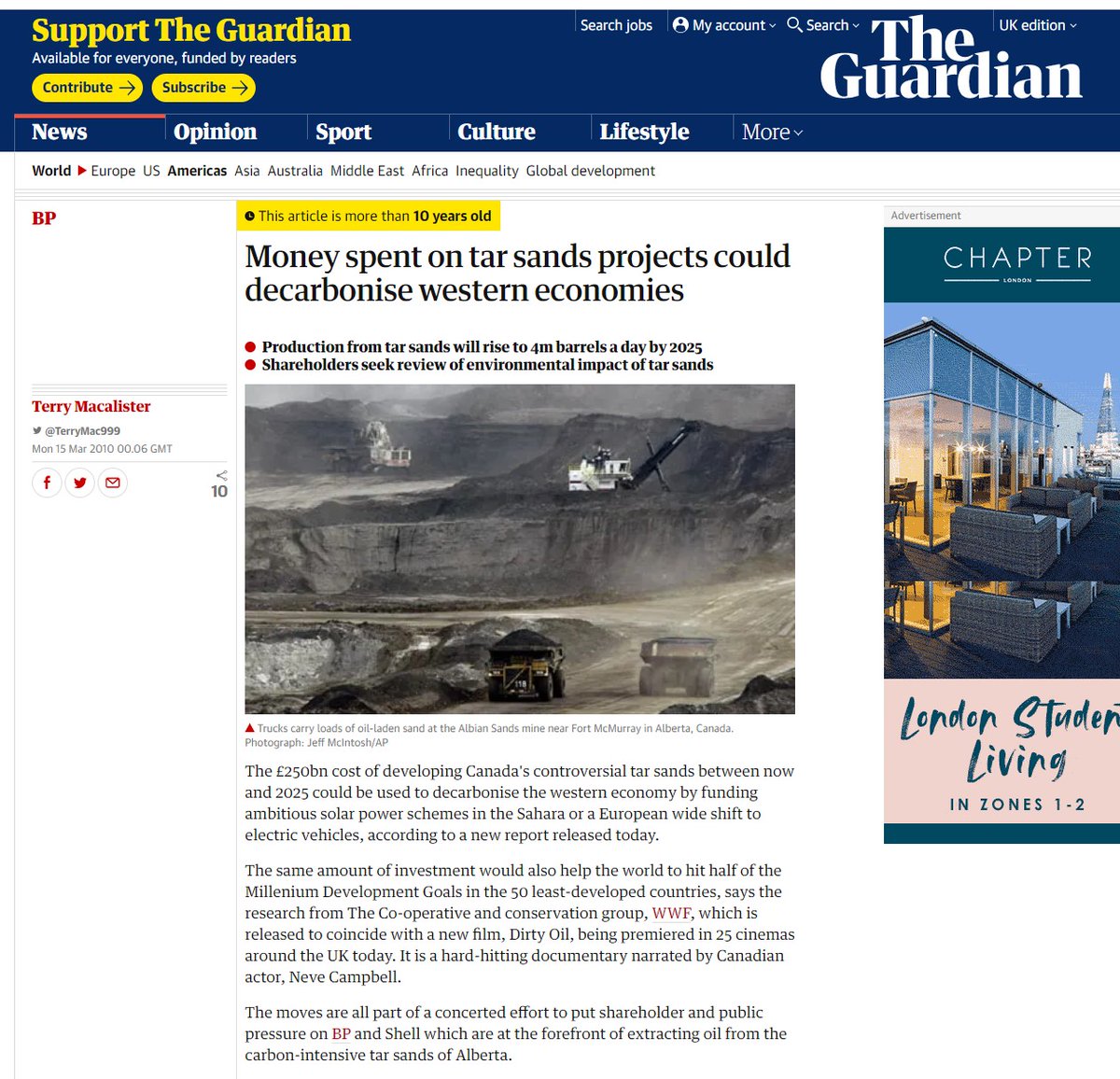 Just think of the  #OpportunityCost of not listening to NGOs &  #ESG pioneers & continuing to pump $billions into  #TarSands, which, as predicted, are becoming  #StrandedAssets. How much has snobbery & unwillingness to oppose mgmt cost asset managers, their clients, & the planet?