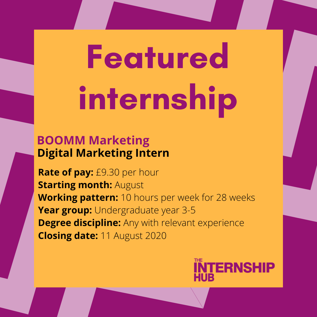 UofGCareers's tweet photo. 🌟NEW #UofGinternship Hub opportunity w/BOOMM Marketing!🌟

As BOOMM Marketing continues to grow they would like to recruit a Digital Marketing Intern to join their team.

For more information and to apply, click below 👇
https://t.co/Xlktzfyt0w

⏰Apply by 11/8 https://t.co/zAbFEAuDHp