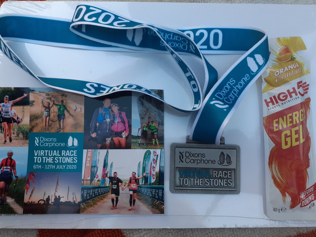 Slim_with_kris's tweet photo. Came home to this in the post box 🥰 Really proud of this medal because not only did I do the distance but I completed all the challenges they set for us 😊  #racetothestones #Vrtts #running #runner #runningjourney https://t.co/JeYbGEc8Md