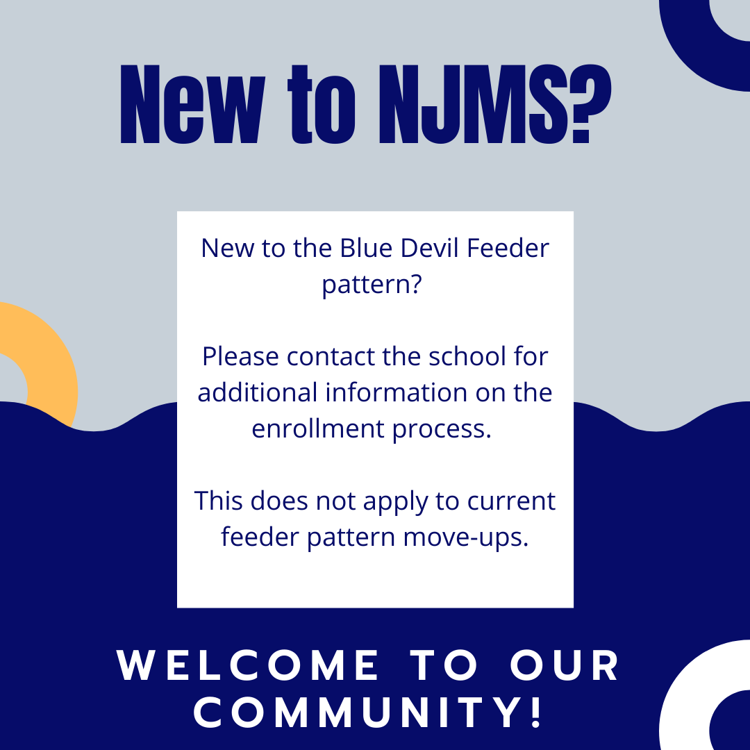NJMSMiddle's tweet photo. For those that may be new to our community and feeder pattern this year, please contact the office for more enrollment information.
#EveryDayIsBlueDevilDay https://t.co/bGM9wQ6R5Y