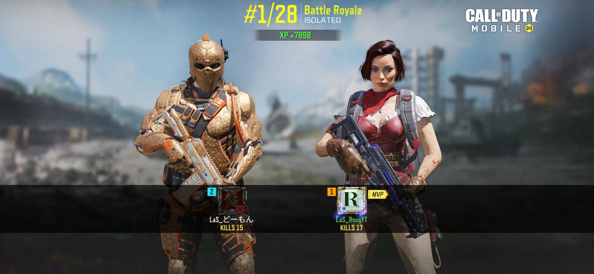 RougYT's tweet image. どーもんさんとキル数勝負🤣
結果ドロー！
最後のマッチ、俺がヘリコプター体当たり対決なんてしてなかったら合計キル数もっと伸びてたかも？！w
(1枚撮り忘れた😝)
#CoDMobile #CoDMobile #CoDmobileBR #CoDモバイル