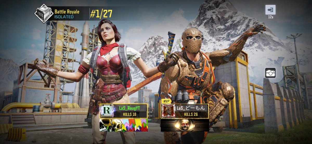 RougYT's tweet image. どーもんさんとキル数勝負🤣
結果ドロー！
最後のマッチ、俺がヘリコプター体当たり対決なんてしてなかったら合計キル数もっと伸びてたかも？！w
(1枚撮り忘れた😝)
#CoDMobile #CoDMobile #CoDmobileBR #CoDモバイル