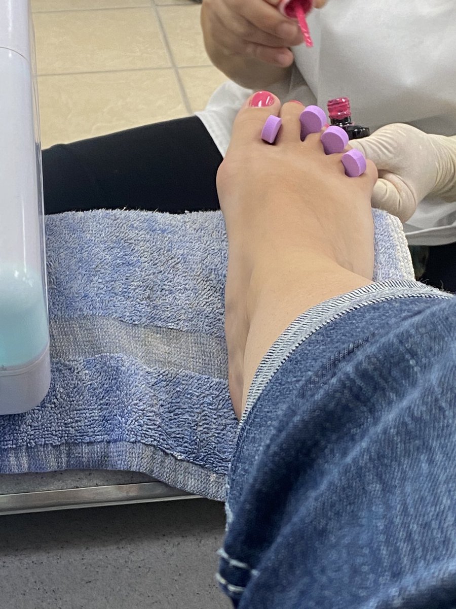 Getting my mani and pedi with “strawberry margarita” by opi. Looks like Magenta to me.