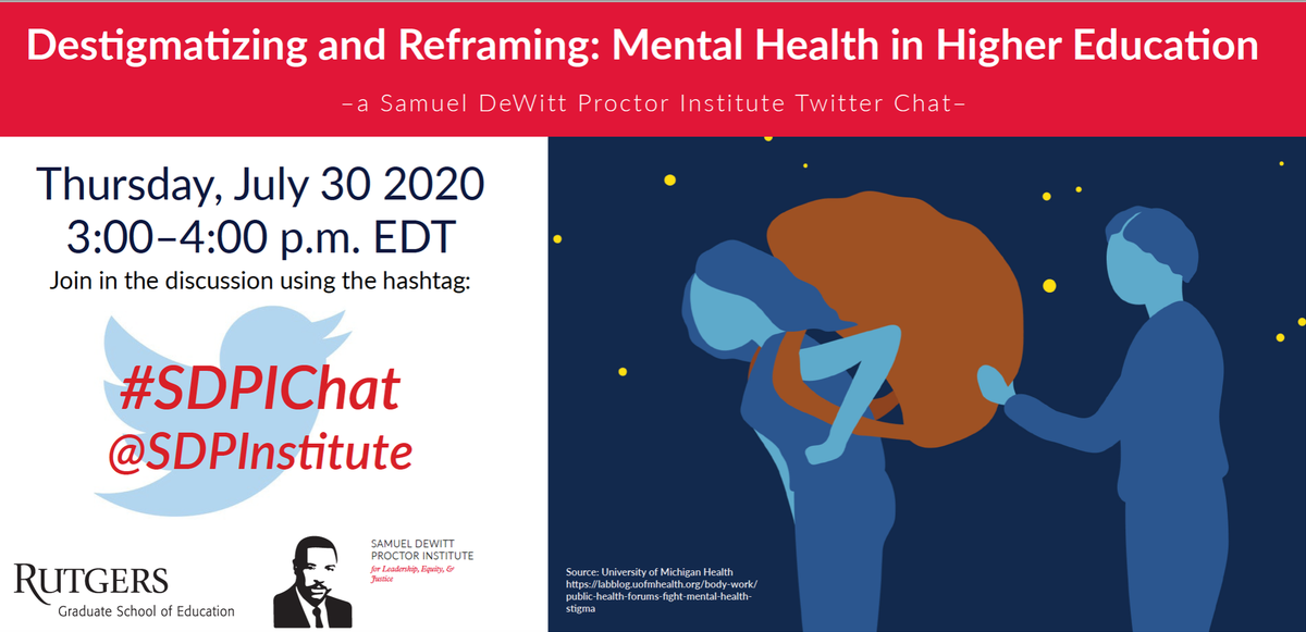1 hour until our #SDPIChat on mental health in higher education!