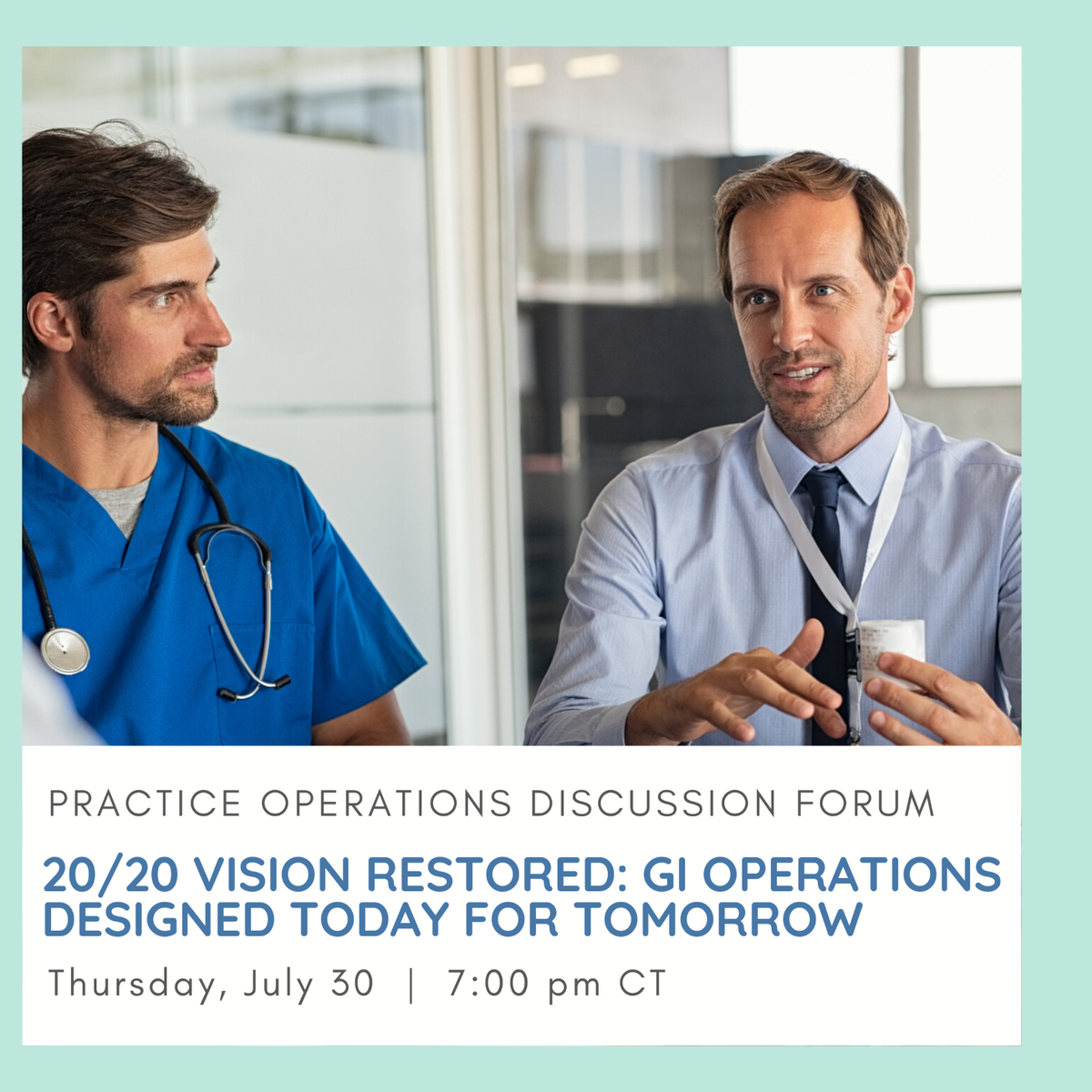 ASGEendoscopy's tweet image. TONIGHT!  Learn more about ASGE’s redesigned, repackaged, and repriced practice operations offerings: GI Outlook and Trifecta during ASGE's Practice Operations Discussion Forum. ow.ly/3mYu50AEp85 #ASGE #GIendoscopy #PracticeOperations #GITwitter