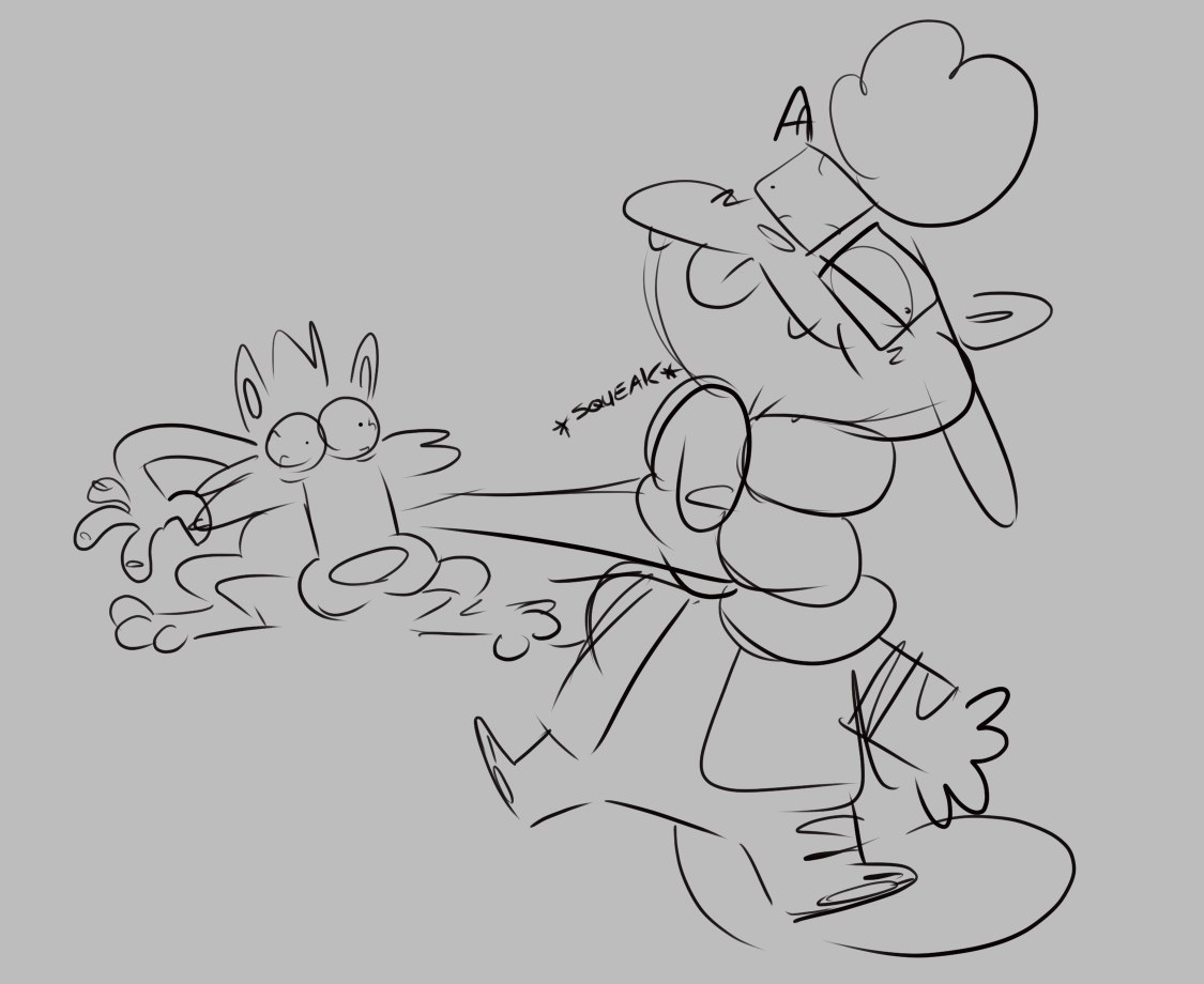 Silly doodles I did a while back of me and my roommate. 