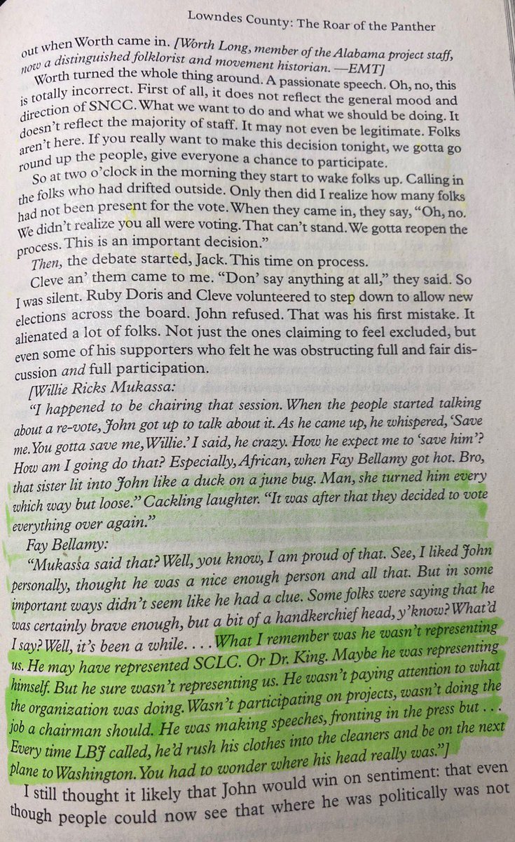 here’s kwame ture, with care & grace, describing the intimate details of how john lewis betrayed the sncc & the black liberation movement at-large ‘cause he was more interested in photo ops & political career opportunities than black liberation.  https://twitter.com/aaronjmate/status/1288873828282703873