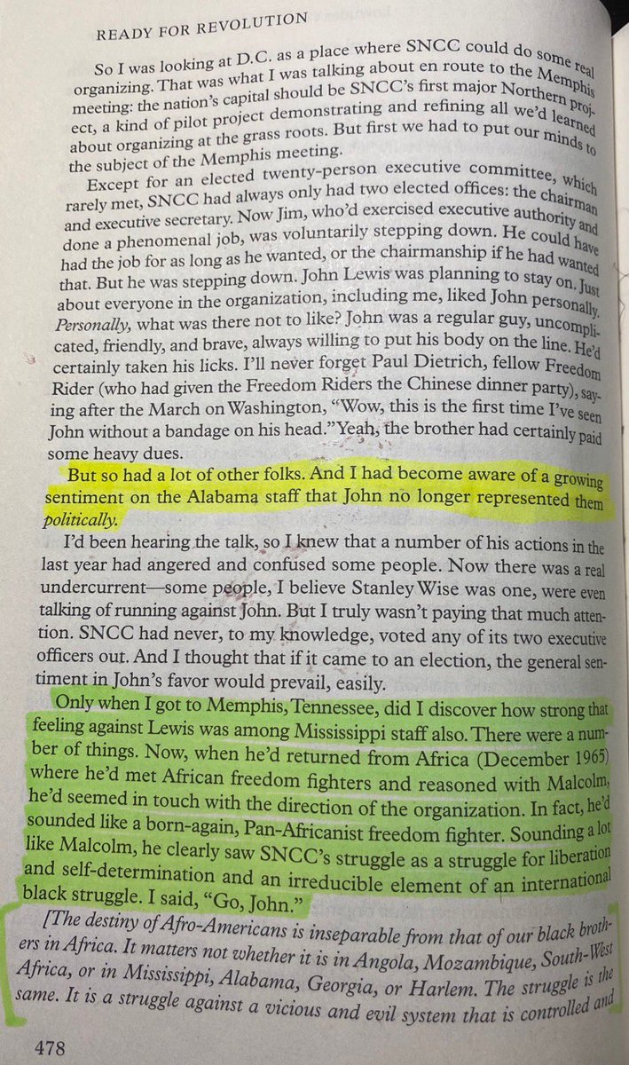 here’s kwame ture, with care & grace, describing the intimate details of how john lewis betrayed the sncc & the black liberation movement at-large ‘cause he was more interested in photo ops & political career opportunities than black liberation.  https://twitter.com/aaronjmate/status/1288873828282703873