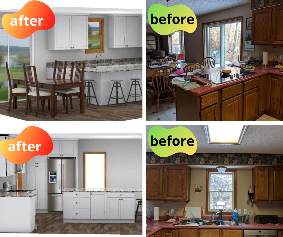 An old and dull kitchen can transform into a radiant modern one! Looking for home renovation ideas? Check this out. #AllInOneKitchenAndBath #AIOKBNation #HomeRenovation #FreeQuote