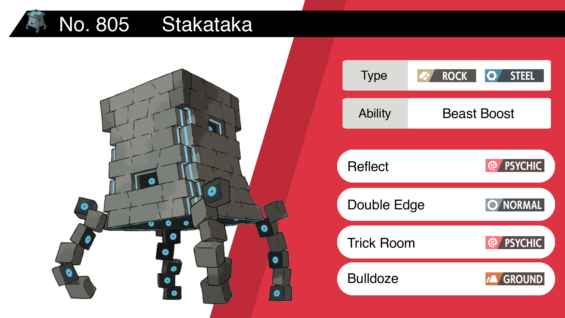 Stakataka, Pokémon