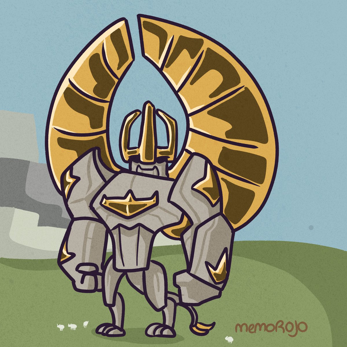 MemoRojoRamirez's tweet photo. Galio, protector of demacia #leagueoflegends #lolfanart #legendsofruneterra #leagueoflegendsfanart #toonversion #toon #cartoon #galio #demacia https://t.co/SqJTsV7ySb
