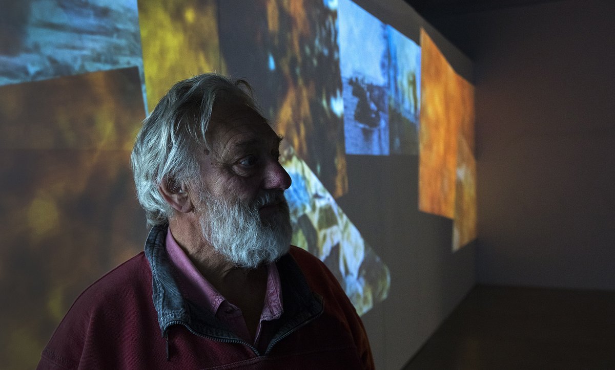 TheAIPlym's tweet photo. "...we held our collective breath as the artist, barefoot and naked to the waist, stepped into the projections of overlapping colour and became a living sculpture." @Kayla_Parker reflects on the 2017 Malcolm Le Grice retrospective - https://t.co/67SA1rSClg
#ThrowbackThursday https://t.co/DXCPk80BTw