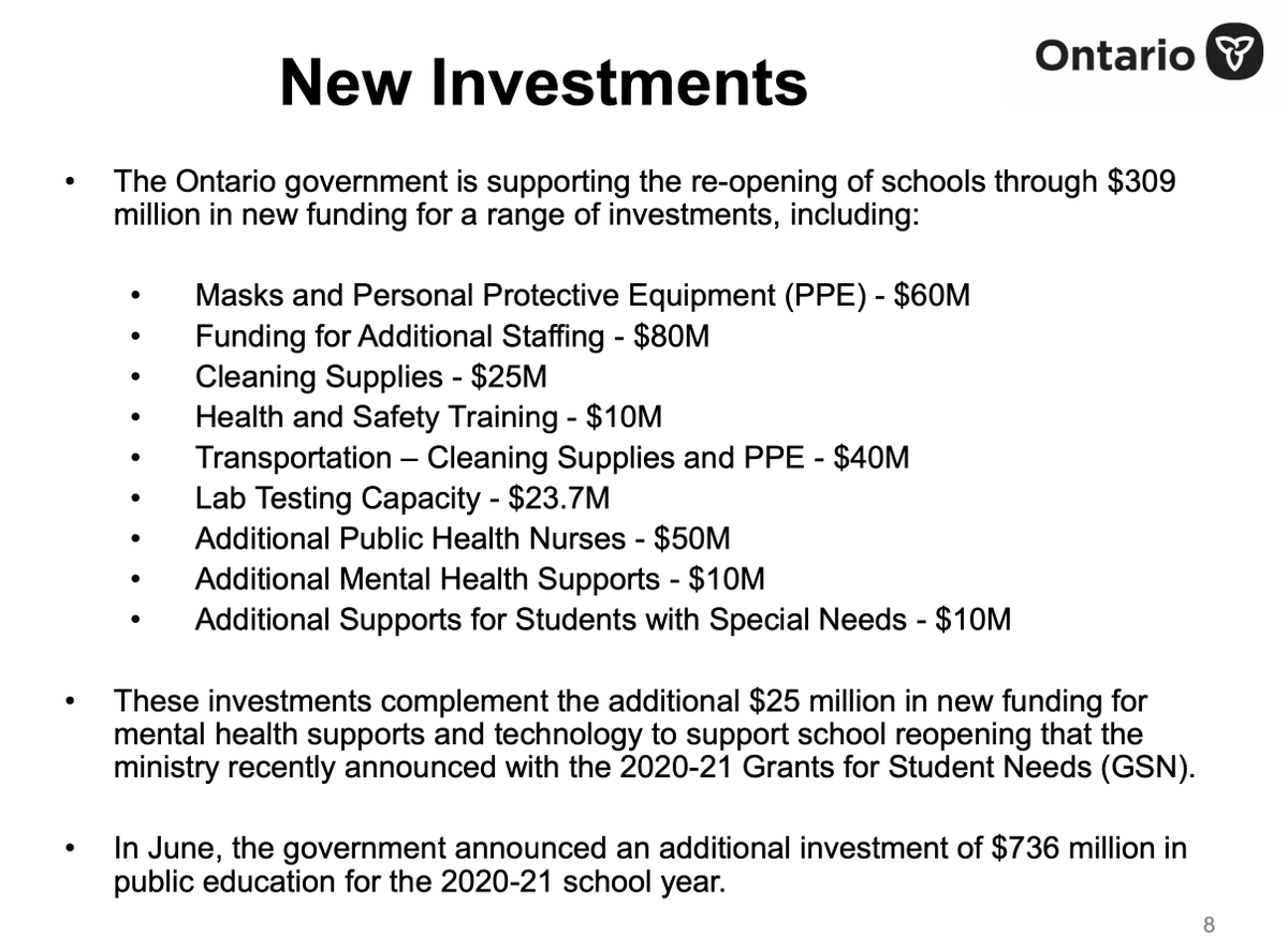 Travisdhanraj's tweet photo. #BREAKING: @Sflecce &amp; @fordnation announce $309 M in new funding to implement school reopening plan.

Elementary to resume FT in Sept. w/ no cohort reduction, some boards will be required to reduce high school cohorts #ONpoli #onted

READ FULL DOCUMENT:
https://t.co/382aW4T7pK https://t.co/dTRAAOFILm