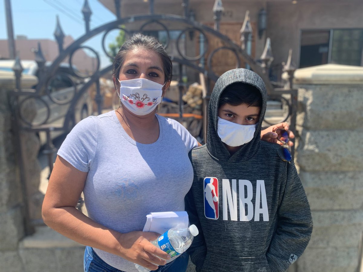 In South LA, Jessica Zabaleta + her son live in a converted garage. She says her landlord has been trying to evict her since the start of the pandemic. She filed a complaint with the city, which informed the landlord he couldn't evict her, but she said his threats have continued.