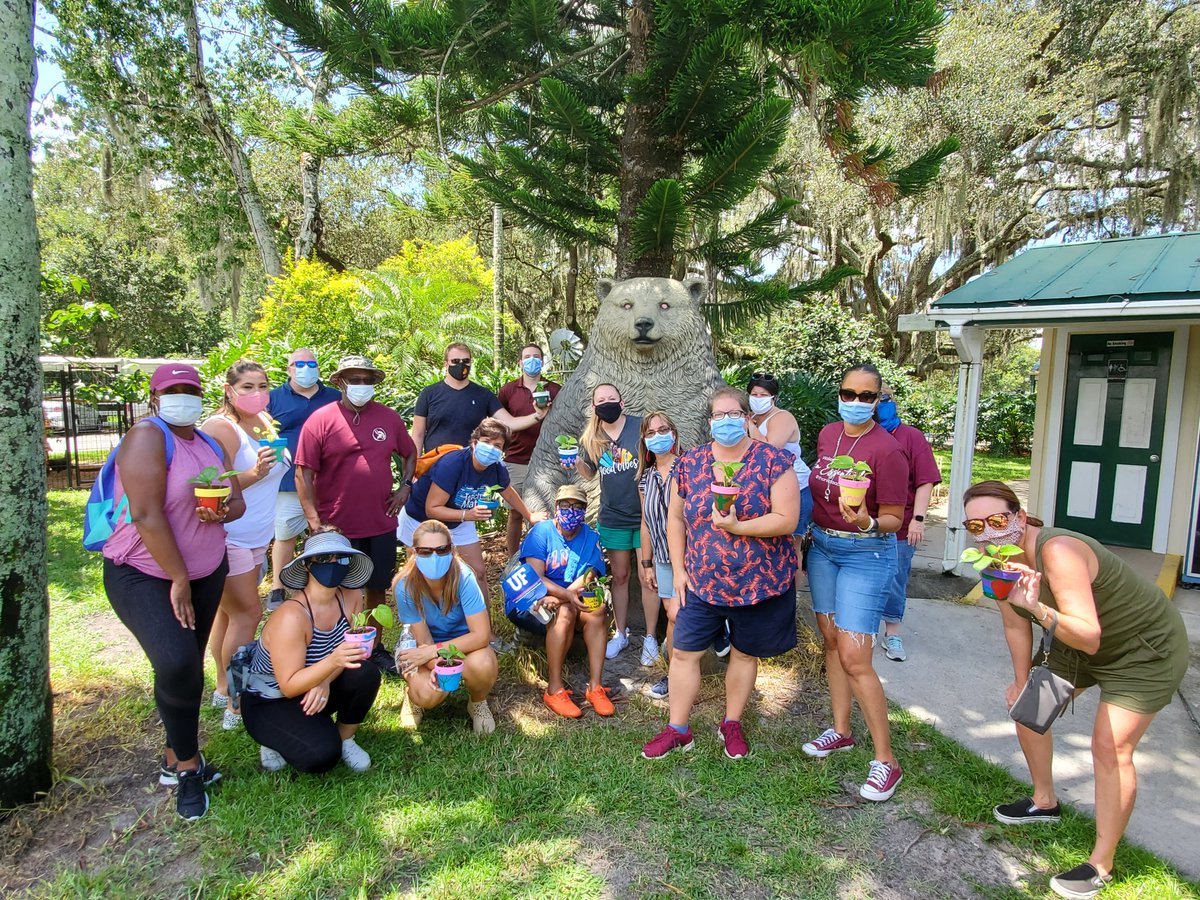 WalkerMS_OCPS's tweet photo. Viking Leadership Retreat today at Lukas Nursery to support our theme of a Growth Mindset this year. We set personal goals, examined data, painted our pots to represent our goals, competed in a scavenger hunt, and walked in the butterfly enclosure. #growthmindset #vikingpride https://t.co/N7NquYTh34