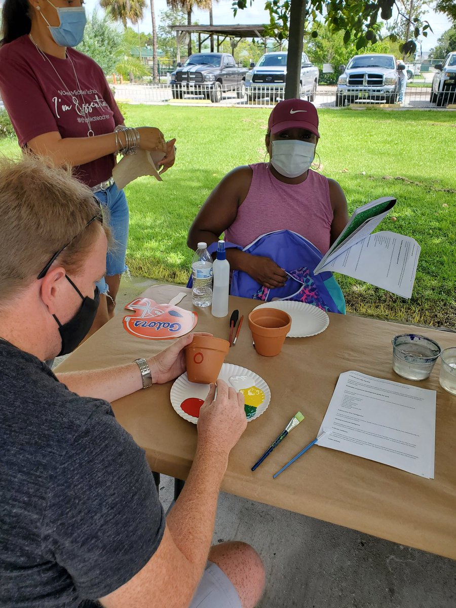 WalkerMS_OCPS's tweet photo. Viking Leadership Retreat today at Lukas Nursery to support our theme of a Growth Mindset this year. We set personal goals, examined data, painted our pots to represent our goals, competed in a scavenger hunt, and walked in the butterfly enclosure. #growthmindset #vikingpride https://t.co/N7NquYTh34