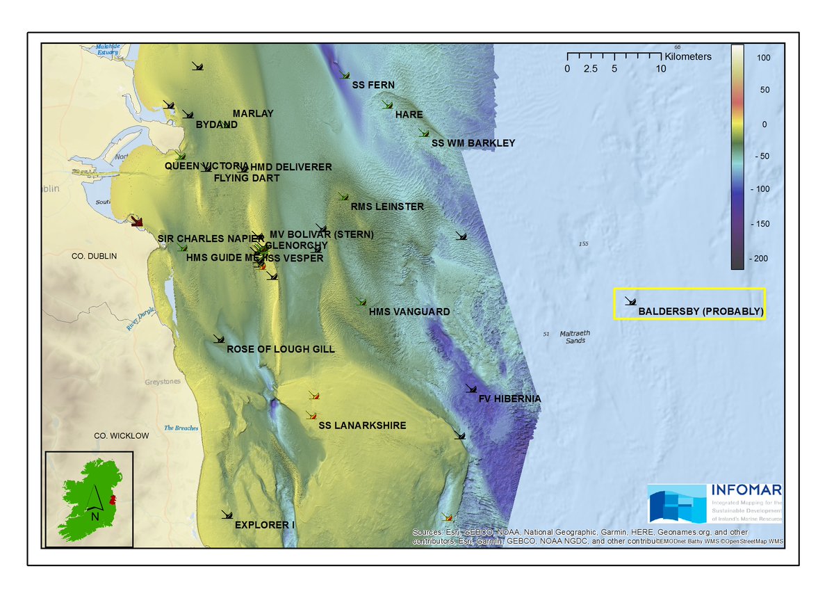 followtheboats's tweet photo. #OnThisDay 1918

The Baldersby sank 53km SEE of #DunLaoghaire #Dublin.;

Check out our #Shipwreck Viewer -> https://t.co/3YzlHAQGhV

#Shipwreck #SeabedMapping

@Dept_ECC @GeolSurvIE @MarineInst https://t.co/uKX3rEYEts