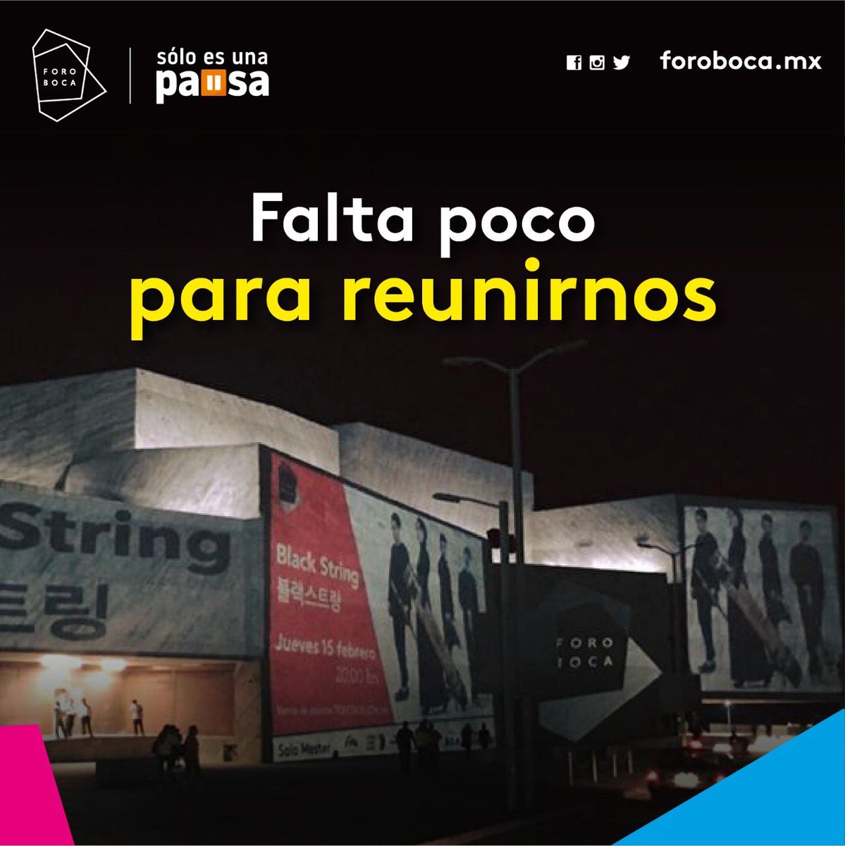 Cada día falta menos para volver a estar juntos. #SoloEsUnaPausa