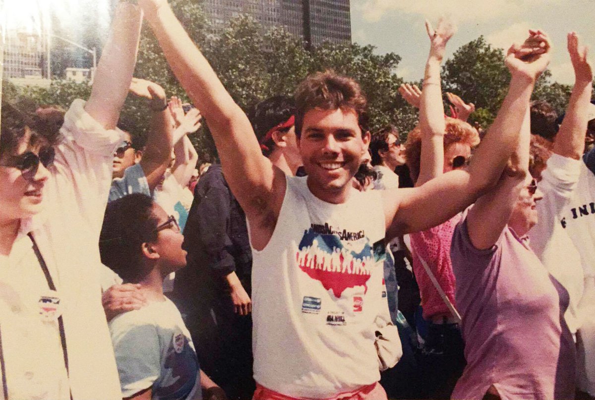 The year was 1986. Around the time Bezos graduated, "Hands Across America" saw 5M people create a human chain from Long Beach to NYC.There is no reason to think Bezos was there, even though he may have been in the city. He'd taken his talents to Wall Street.