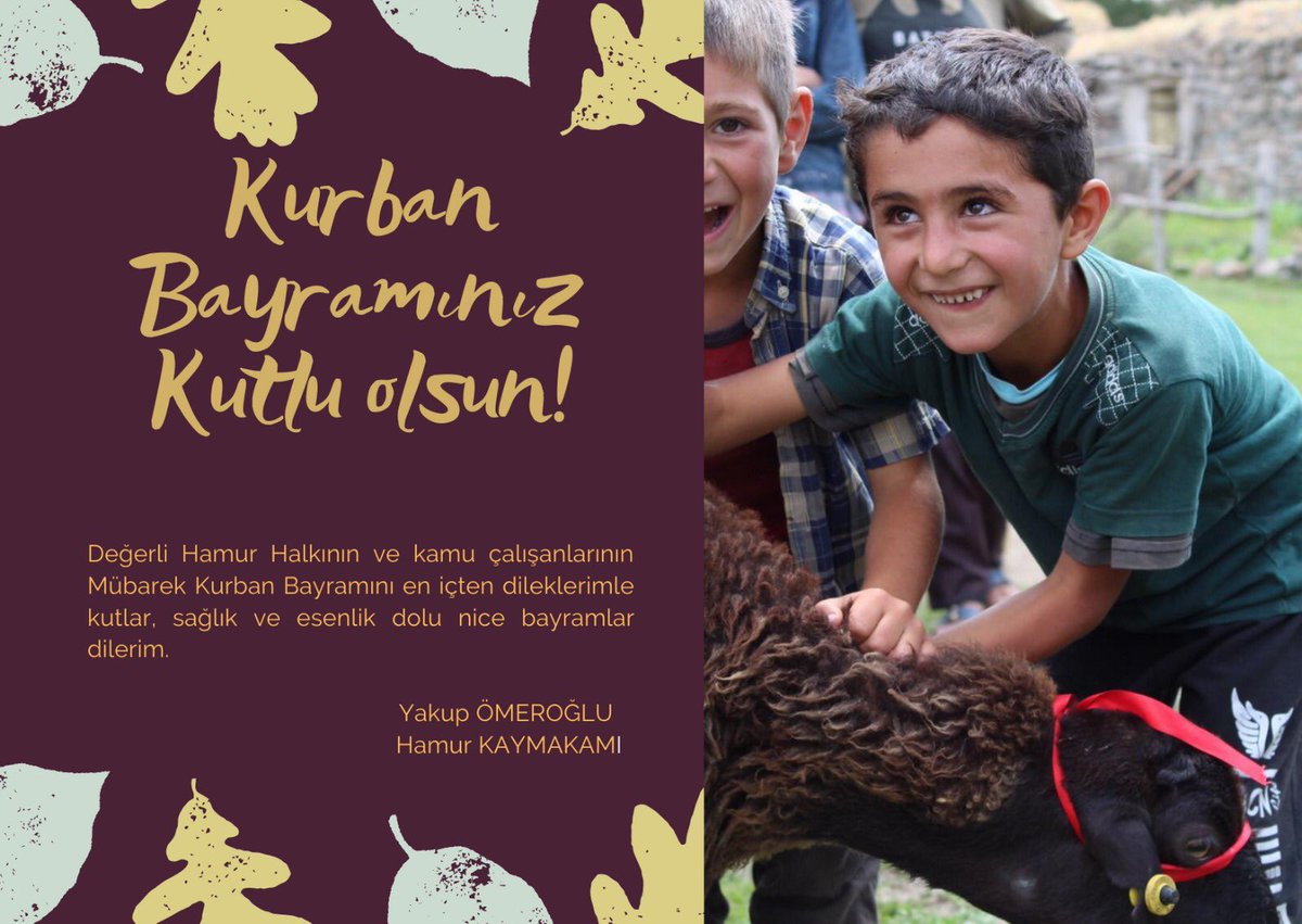 Kaymakamımız Sayın Yakup ÖMEROĞLU’nun #KurbanBayramı Mesajı