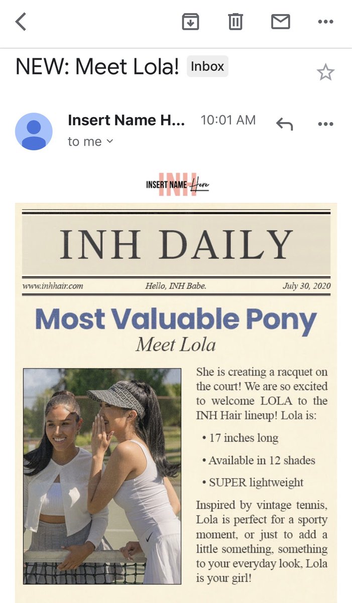 nemzajeevol's tweet image. Oh we see you in the email campaign too 😍😍😍 @davinaj91 that’s my muhfuckin Pledge sis!! 🥰😍🥰#insertnamehere #inhHair #INHdaily