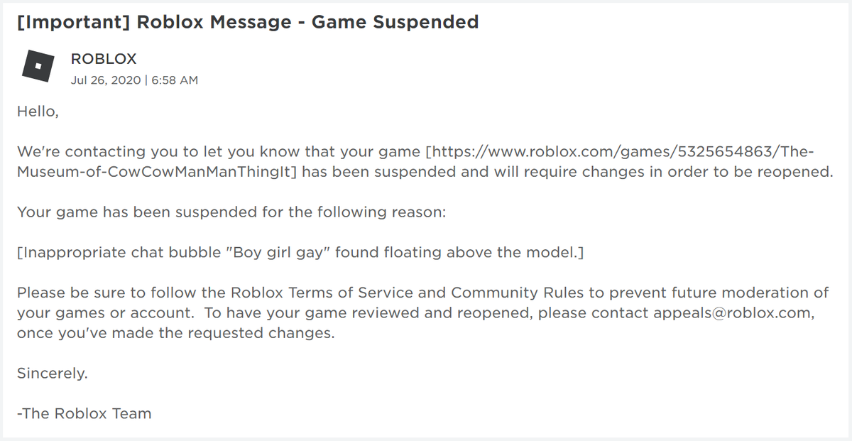 Lord Cowcow On Twitter You Can Still Play Roblox After An Account Is Banned Terminated That S Not Against Roblox Rules If Roblox Doesn T Want You To Play Ever Again They Ip Ban You - how to get ip banned from roblox
