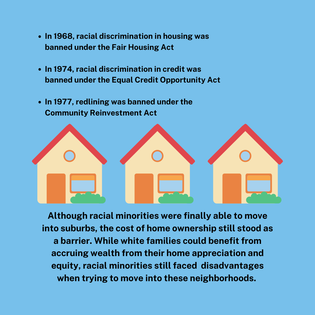 NAforChange's tweet photo. Housing discrimination has played a major role in deciding who can live where and at what cost. The demographic makeup of our Wexford bubble, like many suburban towns across the country, is not coincidental.  originally created by @youcantooprogram #NAforChange https://t.co/F5yhnOC0Gi