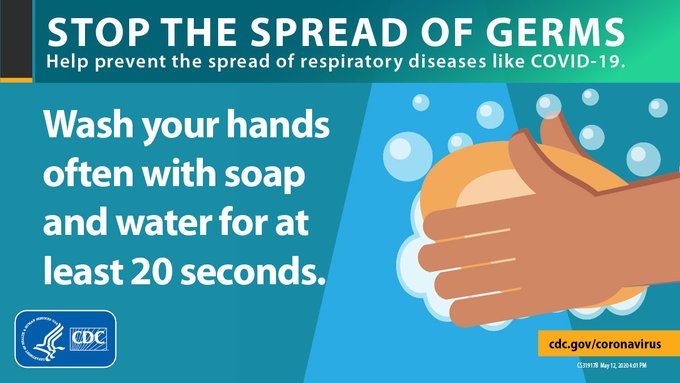 CDCemergency's tweet photo. Handwashing is one of the best ways to protect yourself & your family from getting sick with #COVID19. Learn when & how you should wash your hands to stay healthy: https://t.co/qWpjbblUMY https://t.co/WVaFZhq8CA