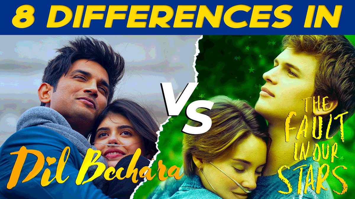 KatheyKutty's tweet photo. Video Link:-https://t.co/efci9dzvfk
8 Differences in #DilBechara vs #TheFaultInOurStars #DilBecharareview #kuttykathey #SushantSingh #SushantSinghRajut  #Review https://t.co/mQGSRVkhoC