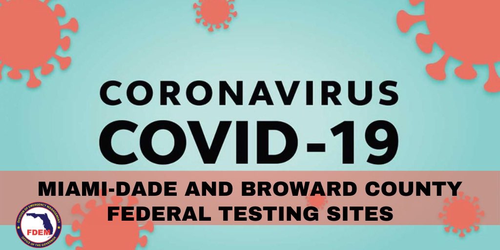 FloridaPIOs's tweet photo. Federal #COVID19 Testing Sites run by @FLSERT in South FL current wait times:

🟢Miami-Dade Auditorium: No wait
🟢Dillard High: No wait
🟢Blanche Ely High: No wait
🟢McArthur High: No wait
🟢Miami Jackson High: No wait

Sites close at 6PM today.

Go to:
https://t.co/HXlaoUXlSd https://t.co/Gz8AxsO2YJ
