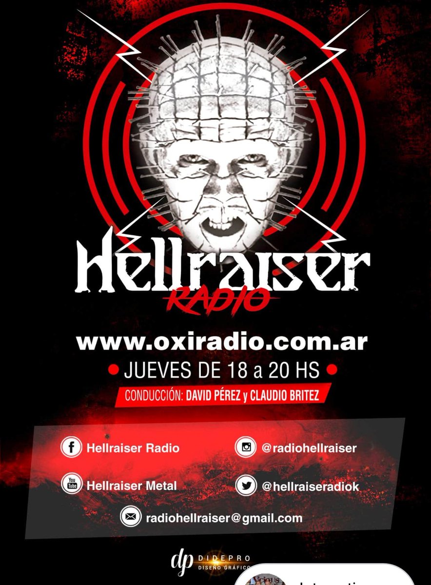 More VICIOUSNESS on the radio tonight thanks to HELLRAISER RADIO