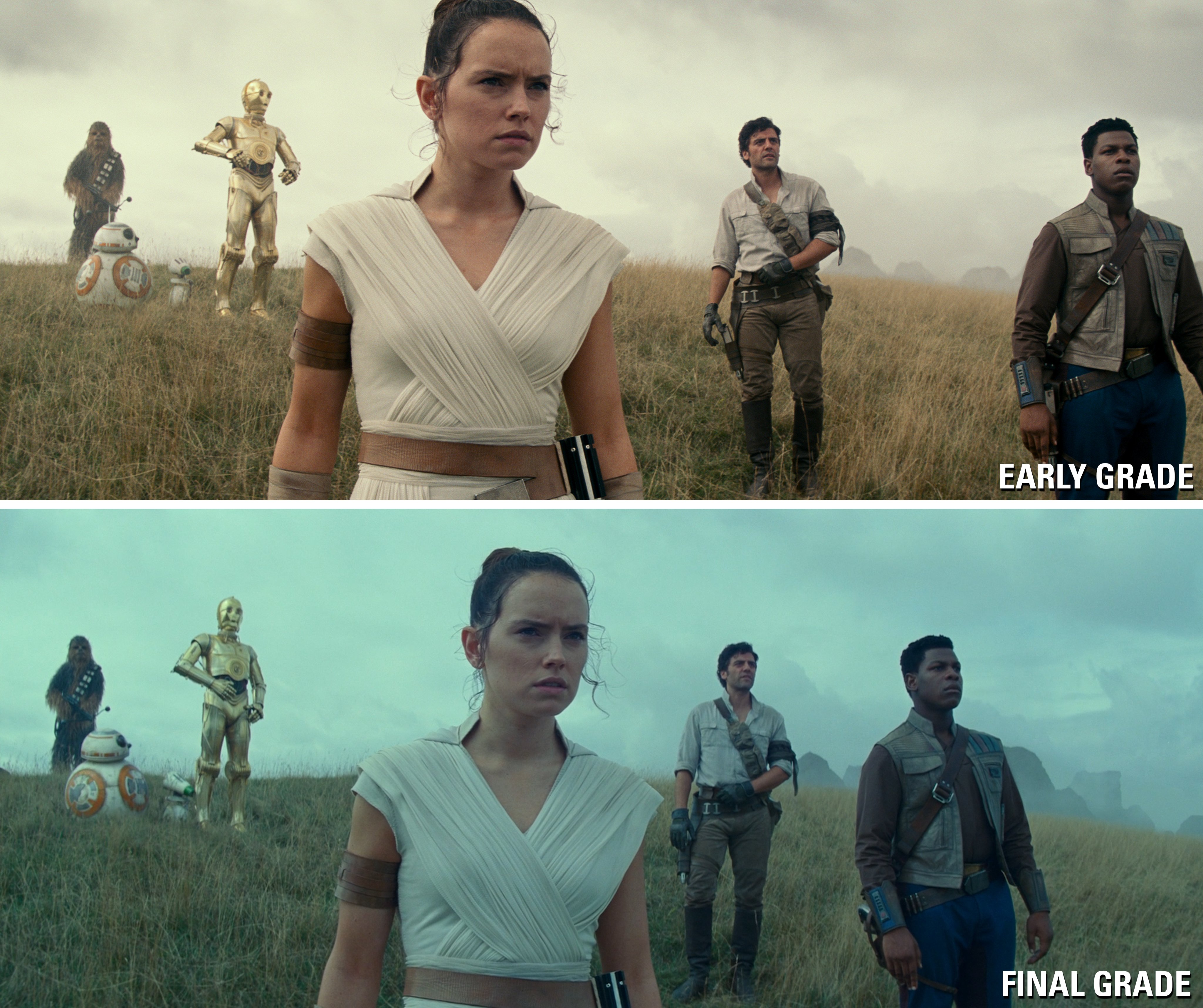 Cinematic Captures on Twitter: "Here's some shots of Rise of Skywalker before the final colour grade. Seen a lot of people commenting about the blue, at one point the film looked like