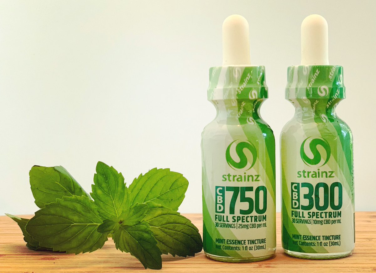 StrainzInc's tweet photo. Uplifting and refreshing!
Strainz Mint Essence Full Spectrum CBD Tincture makes every dose a delight! 💚
20% OFF https://t.co/a7rRu7Cn4P