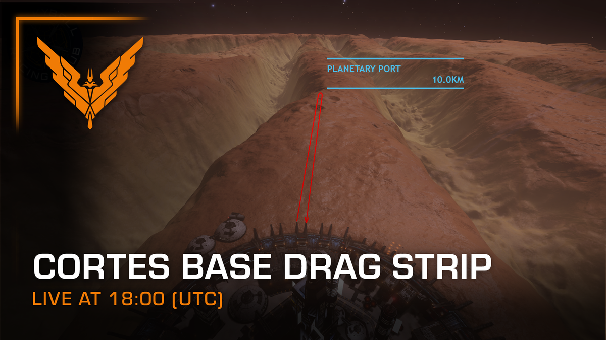 Join Bruce and Stephen over on twitch.tv/frontierdevelo… at 18:00 UTC for more #WFHThursday as they take on the Cortes Base drag strip Buckyball racing challenge!