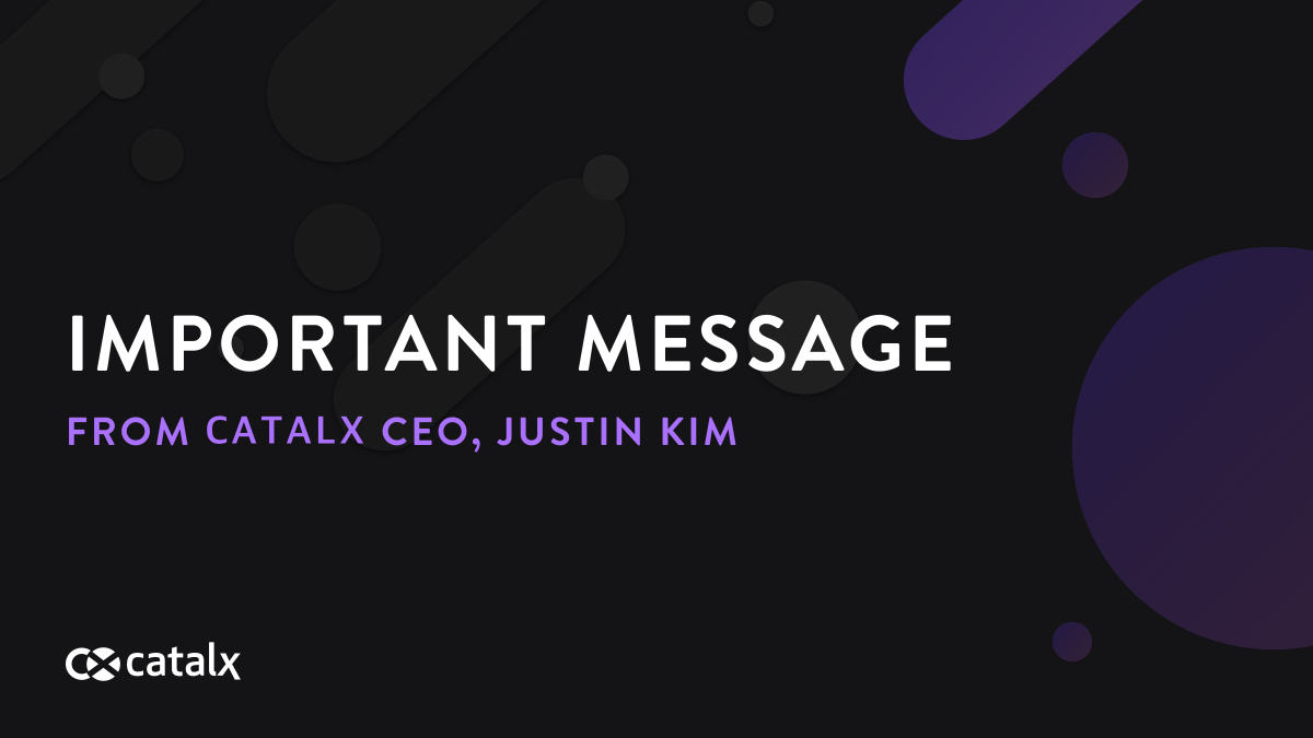 CatalyxExchange's tweet photo. In light of recent events in the Canadian Crypto / Digital Asset industry, here is a message from our CEO, Justin Kim. 
Full article: https://t.co/AyEjMFtk2V 
#cryptocurrency #cryptoexchange #cryptonews #cryptotrading #catalx #canadiancrypto #TradeWithCatalX 👍 https://t.co/0tDluR0lzl