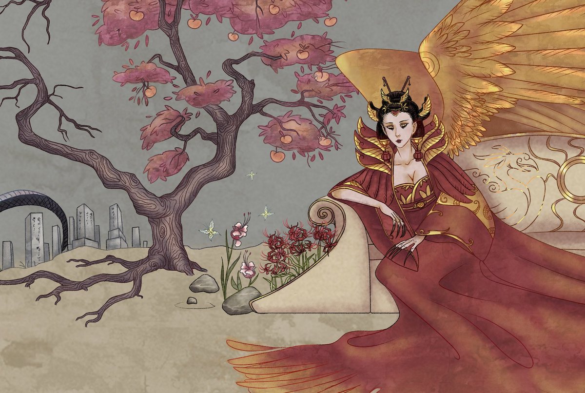 nec_romancerin's tweet photo. Asian zombies preview 
Tried to stylise this one as Asian traditional art)

#WoDzine #WuFeng #WuTian https://t.co/Xi1rxEiEk2