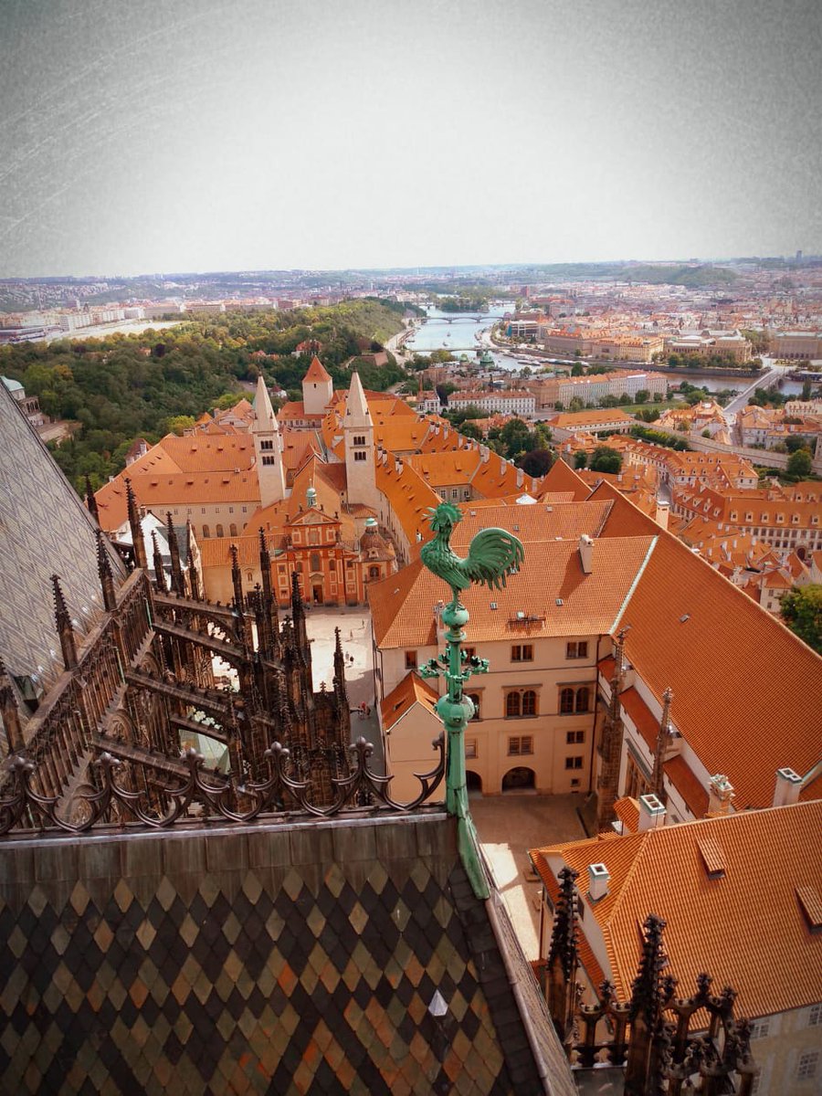 PragueApart's tweet photo. The views from Prague Castle are truly magnificent. One can never get enough! #iloveprague❤️ https://t.co/v0o3qcAYsu