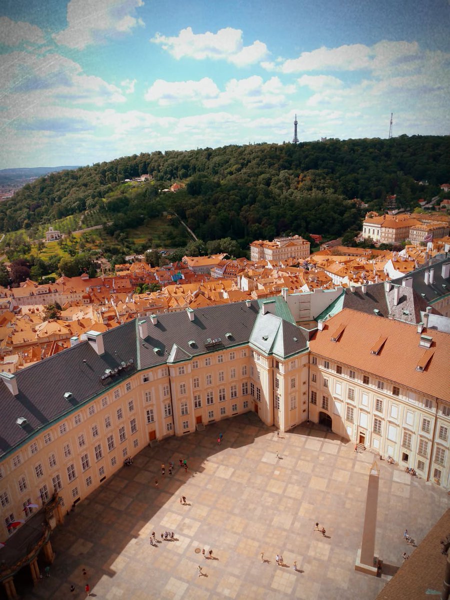 PragueApart's tweet photo. The views from Prague Castle are truly magnificent. One can never get enough! #iloveprague❤️ https://t.co/v0o3qcAYsu