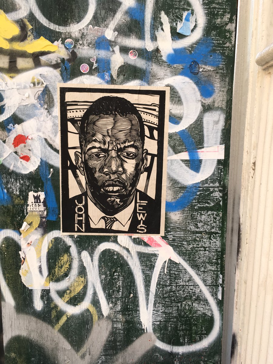 adaleehalofsky's tweet photo. RIP John Lewis. A loss for this nation and humanity.
#JohnLewisHomegoing  #JohnLewis #BLM #CivilRights #streetart #NYC #Summer2020 #streetartNYC https://t.co/SAWxWZDS24