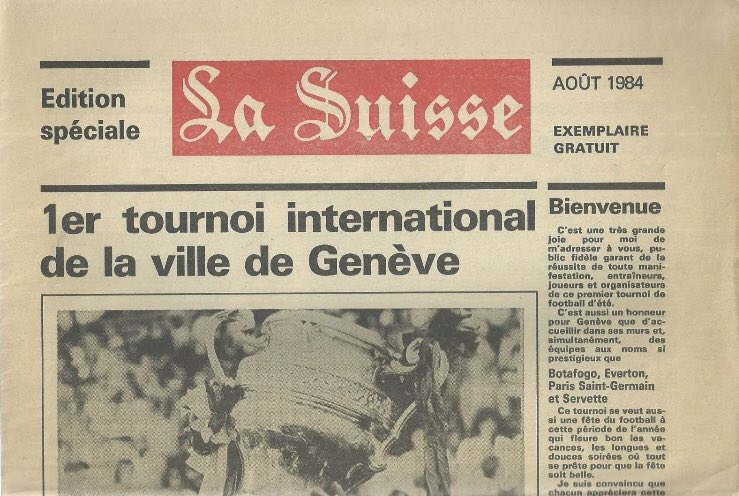 #40 Servette 1-1 EFC (EFC won 3-2 on pens) - Aug 6, 1984. Pre-season commenced with Howard Kendall taking the Blues to Switzerland to participate in a 4 team tournament. 1st match saw EFC draw 1-1 with Swiss side Servette - Peter Reid scoring the only goal before EFC won on pens.