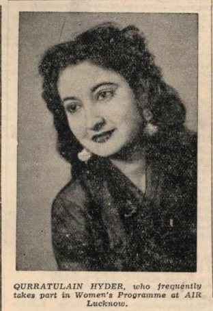 26. Qurratulain Hyder, 1946. Novelist of epic scope and outstanding literary merit. Her novel 'Aag Ka Darya' is acclaimed as a masterpiece of world literature