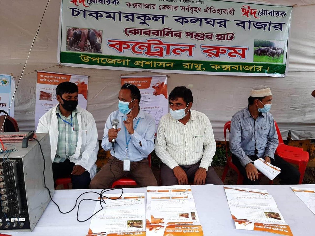 subhashbd's tweet image. Awareness support in cattle market in Cox's Bazar