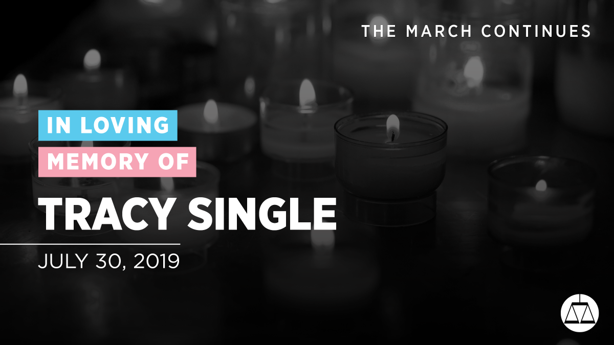 CivilRightsCntr's tweet photo. Murdered in 2019, #TracySingle, a Black transgender woman, was the 15th known trans woman of color subject to brutal violence that year.
#RestInPower, Tracy. #TheMarchContinues https://t.co/o3cbP0H3gr