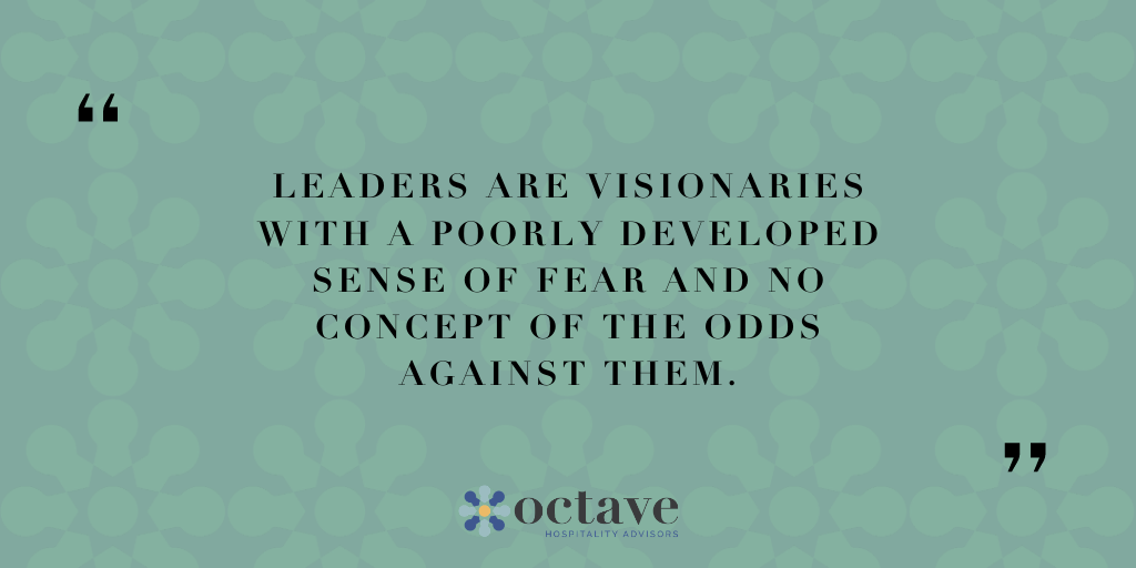 OctaveTweets's tweet image. "Leaders are visionaries with a poorly developed sense of fear and no concept of the odds against them." 

#quoteoftheday #qotd #success #challenges #motivation #business #inspiration #goals #entrepreneur #successquotes #smallbusiness #marketing #quote #quotes #plan #businessplan