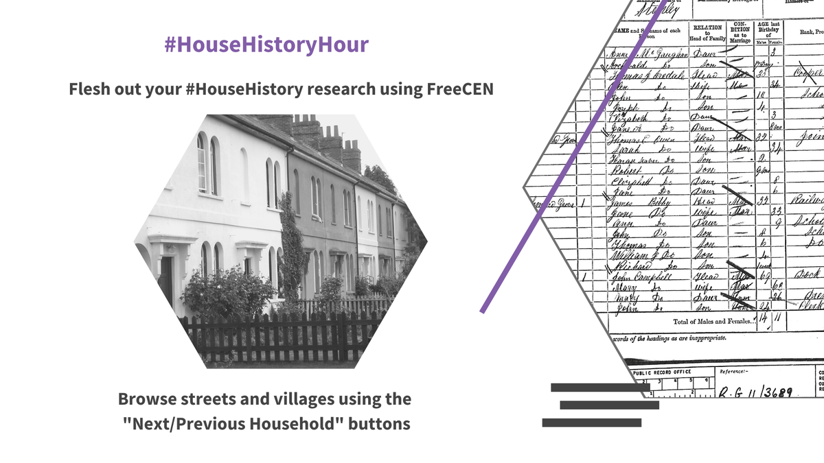 FreeUKGen's tweet photo. #FreeCEN has records from 1841 to 1891 at https://t.co/OalmSjuE0C #HouseHistoryHour https://t.co/OQIdZtLPay