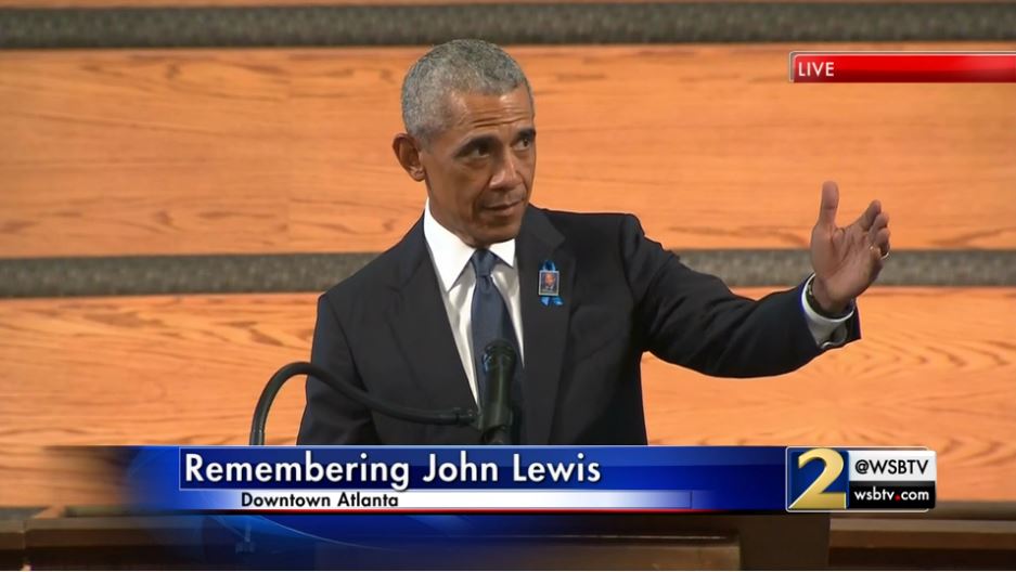 Wsb Tv Watch Live Pres Obama Addresses Current Political Climate In John Lewis Eulogy Like John We Ve Got To Keep Getting Into That Good Trouble T Co Izwmsduyf3 T Co Pc9ubiahiv